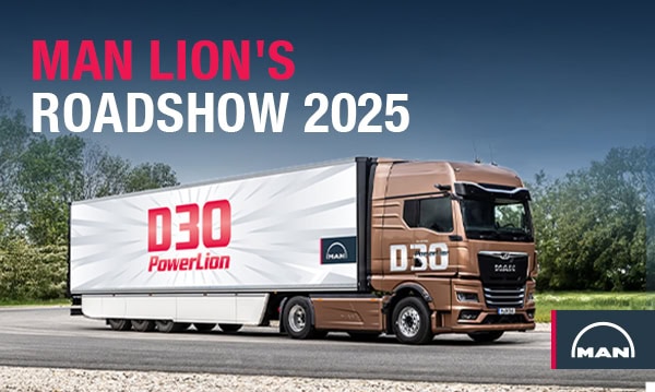 MAN Roadshow идва в София, Пловдив и Варна с иновативния двигател D30 PowerLion – ефективност над 50%, икономия на гориво и тест драйв за посетителите.