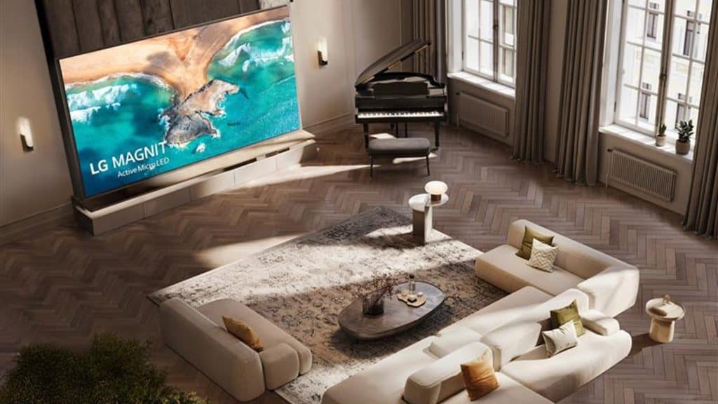 LG представя MAGNIT Active Micro LED – 136-инчов премиум дисплей с 4K, Active Matrix, Dolby Vision и webOS, който превръща дома в модерно кино пространство.