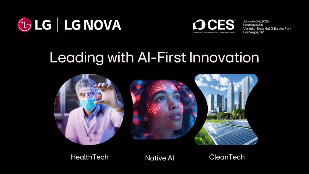 LG NOVA представи на CES 2026 ново поколение AI инициативи за здраве, енергетика и малък бизнес, с фокус върху съвместни иновации и реално въздействие.